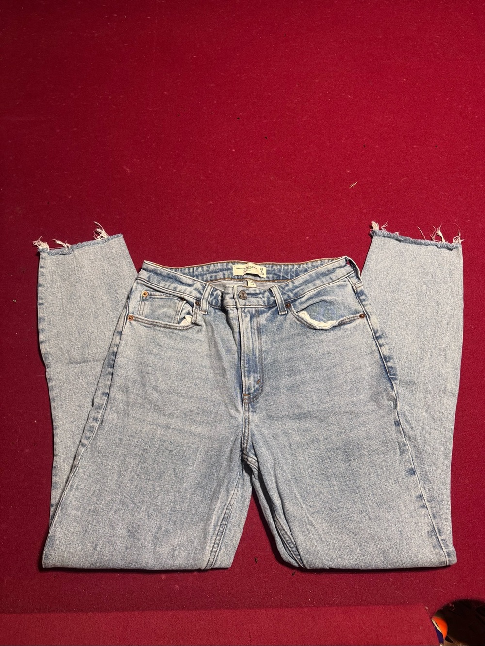 Abercrombie & Fitch Distressed Straight-Leg Jeans